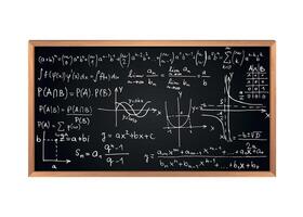 school board with math formulas on white background vector