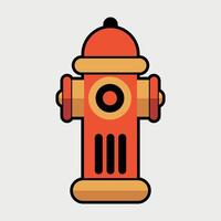 fire hydrant color icon on white background vector