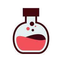 chemistry flask icon isolated on white background vector