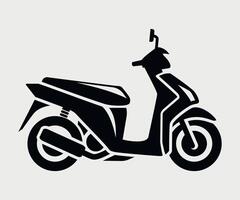 black and white scooter icon isolated on white background vector