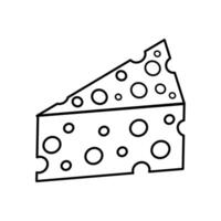 Cheese illustration simple sketch used for coloring activities design projects icon creation and educational materials vector