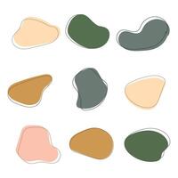 Abstract Organic Shapes design vector