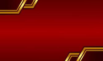 Modern luxury background with gold and red geometric abstract design vector