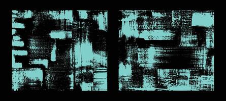 Abstract paint brush strokes texture background set. Simple grunge overlay design. vector