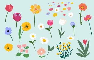 flower object element for spring vector