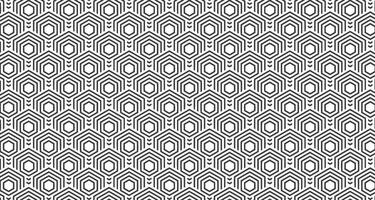 Geometric pattern of repeating hexagons shape, simple tribal motif background vector