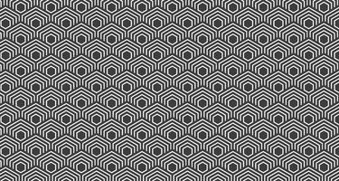Geometric pattern of repeating hexagons,simple tribal motif background vector