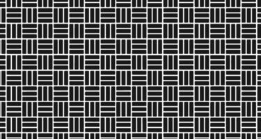 Repeating pattern of black lines creating a bamboo woven or checkered effect vector