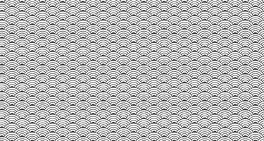 Japanese minimalist pattern, Repeating pattern of black and white semicircles. vector