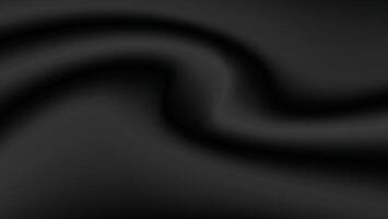 blank background with a smooth, wavy shiny black texture gradient vector