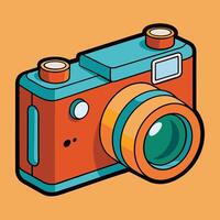 camera icon on a yellow background vector
