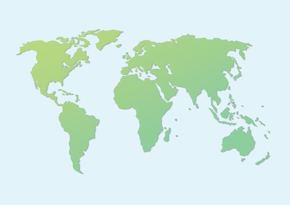 Simple green world map