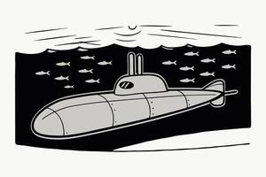 Deep Dive The Mysteries of the Submarine vector