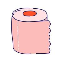 Toilet Paper. A roll of tissue paper for hygiene use. vector