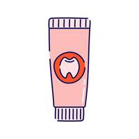 Toothpaste Tube. A tube of toothpaste for brushing teeth. vector