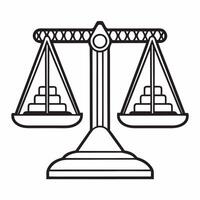 Abstract balance scales with community and profit concept as Panning shot of abstract glowing balance scales One side shows a thriving community scene the other corporate profit s Square Square vector
