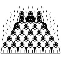 Abstract Community Figures Climbing a Graph concept as Silhouetted community figures climb an ascending graph with bokeh effects symbolizing growth through compromise in ESG negoti Square Square vector