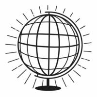 Abstract globe with bokeh effect concept as A softly focused globe rendered in an abstract style appears against a backdrop of shimmering bokeh lights The camera rotates slowly sy Square Square vector