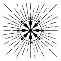 Abstract ESG performance target with community arrows concept as Panning shot of an abstract glowing ESG performance target Arrows representing different community groups converge Square Square vector