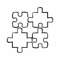 Abstract Puzzle Pieces Connecting concept as Soft abstract image of puzzle pieces coming together with bokeh effects The camera zooms in to focus on the connection point represent Square Square vector