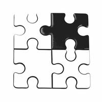 Abstract puzzle pieces coming together with bokeh background symbolizing compromise and teamwork concept as An image showing abstract puzzle pieces fitting together against a soft Square Set 2 Square vector