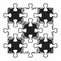 Abstract puzzle pieces with bokeh concept as Soft abstract puzzle pieces interlock over a warm bokeh background The camera rotates slightly to create a dynamic feel symbolizing th Square Square vector