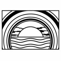 Abstract swirls forming renewable energy landscape concept as Wide shot of abstract colorful swirls that gradually form into a landscape filled with renewable energy sources wind Square Square vector