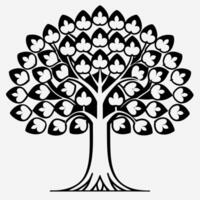 Abstract tree with leaves made of leadership symbols on a soft bokeh background concept as A creative illustration of a tree whose leaves are shaped like leadership icons set again Square Square vector