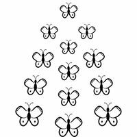 Ascending white butterflies concept as Wide shot of a swarm of white butterflies rising upwards Camera follows the butterflies ascent symbolizing transformation and hope Isolated Square Square vector