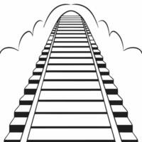 Ascending white staircase concept as Wide shot of a white staircase ascending into space Camera slowly tracks upward along the stairs symbolizing personal growth and progress Iso Square Square vector