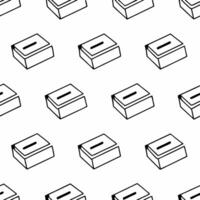 Ballot box mosaic tiles concept as Seamless pattern of minimalist ballot box icons in various shades of blue Camera slowly pans across the repeating pattern revealing subtle varia Square Square vector