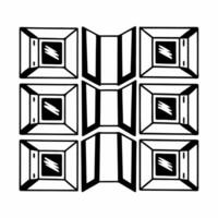 Ballot box X ray vision tiles concept as Minimalist X ray vision tiles showing the inside of ballot boxes Camera moves through the pattern highlighting secure internal mechanisms Square Square vector