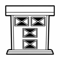 Ballot origami transformation podium concept as Close up of a podium topped with a ballot paper folding into various origami shapes representing different aspects of the election p Square Square vector