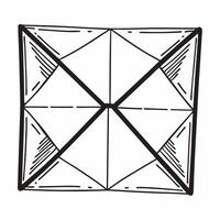 Ballot origami transformation concept as Illustration of a ballot paper folding into various origami shapes representing different aspects of the election process Camera follows t Square Square vector