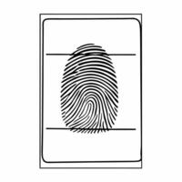 Biometric ESG compliance verification concept as Extreme close up of a fingerprint being scanned with ESG compliance data overlaid Camera pulls back to show a business person usin Square Square vector