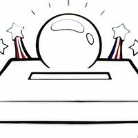 Blurred ballot box with glowing prediction orbs concept as Close up of a blurred ballot box with glowing orbs representing poll predictions floating above Camera slowly pans acros Square Square vector