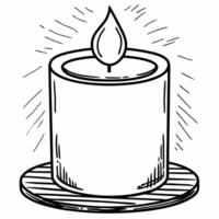 Blurred white candle flame concept as Medium shot of a white candle flame edges softly blurred Camera slowly zooms in on the flame suggesting inner light Symbolizes hope and clar Square Square vector