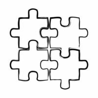 Blurred white puzzle pieces concept as Close up of white puzzle pieces coming together slightly out of focus Camera follows the pieces as they connect suggesting unity Represents Square Square vector
