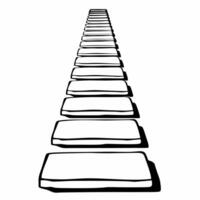 Blurred white stepping stones concept as Wide shot of white stepping stones leading into soft focus distance Camera slowly moves along the path suggesting progress Symbolizes men Square Square vector