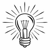 Bokeh Lightbulb Representing Innovation concept as A glowing lightbulb with soft bokeh effects symbolizes innovation and ideas The camera zooms in slowly to highlight the bulbs fi Square Square vector