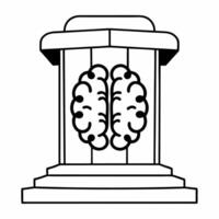 Brain neuron podium concept as Medium shot of a podium shaped like interconnected brain neurons Camera slowly rotates around the podium highlighting intricate neural connections Square Square vector