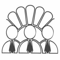 Business Silhouettes Merging in Bokeh Light concept as Silhouettes of businesspeople merge into one figure amid bokeh light effects representing community and compromise leading to Square Square vector