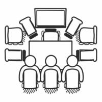 Business team in candid discussion with a leader giving feedback concept as A candid image showing a business leader providing feedback during a team discussion The leader role in Square Square vector