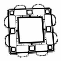 Campaign ecosystem frame concept as Close up of a frame depicting a campaign ecosystem with interconnected elements like fundraising voter outreach and media relations Camera pans Square Square vector