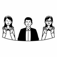 Candid Community Outreach Meeting concept as A candid image of corporate representatives meeting with community members to discuss ESG initiatives The camera captures sincere inte Square Square vector