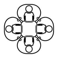 Candid Diversity and Inclusion Meeting concept as A candid image of a diverse group engaged in a discussion about inclusion and environmental initiatives set against a white backgr Square Square vector