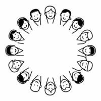 Candid Group Discussion Reaching Consensus concept as A candid shot of a diverse group engaged in a lively discussion reaching consensus on ESG strategies The camera circles the g Square Square vector