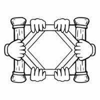 Candid Negotiators Shaking Hands concept as A candid shot capturing negotiators shaking hands after reaching a compromise in ESG discussions The camera focuses on the handshake sy Square Square vector