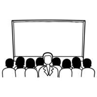 Candid Open Air Conference concept as A candid image of professionals attending an open air conference focused on environmental sustainability with a white balance background The Square Square vector
