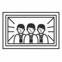 Candid Team Brainstorming Session concept as A candid image of a diverse team in a modern office passionately brainstorming ideas with a white background The camera pans around th Square Square vector